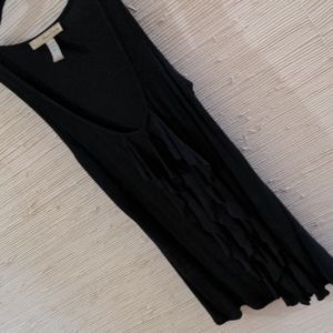 American rag long black knit tank scoop neck S